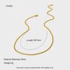 Simple Electroplated 18K Gold Stainless Steel Basic Necklace Color Retention Waterproof DIY Versatile Chain Accessories