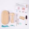Darning Tools Set, Beechwood Oval Darning Tool, Mushroom Darning Tool, Wood Comb, Stainless Steel Needles, Hook Needle, Threader, Elastic Bands