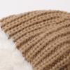 Women Warm Fluffy Plush Bucket Hat Ladies Winter Solid Fashionable Knitted Cap  Fisherman Cap Ladies