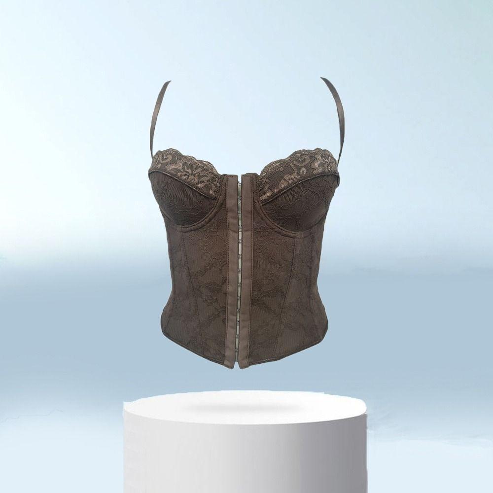 Slim Fit Lace Camisole Hollow Suspender Vest Fashion Lace Corset  Ladies