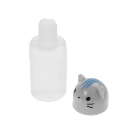 3pcs/set Mini Seasoning Sauce Bottle Small Containers Lovely Cat Dog Bottles For Bento Lunch Box Condiments Squeeze Bottles