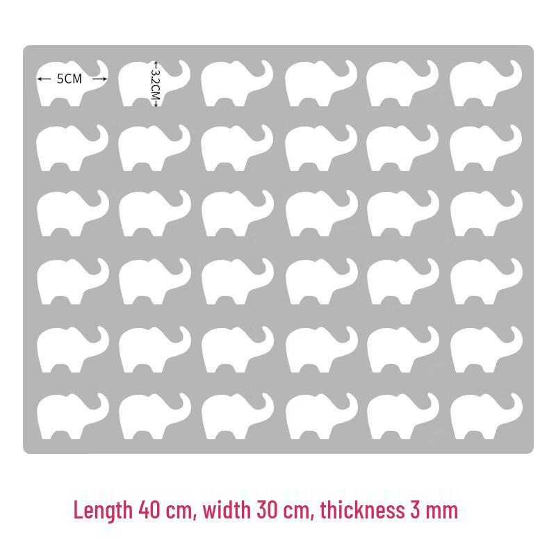 Ruhan Acrylic Elephant Baking Mold Set