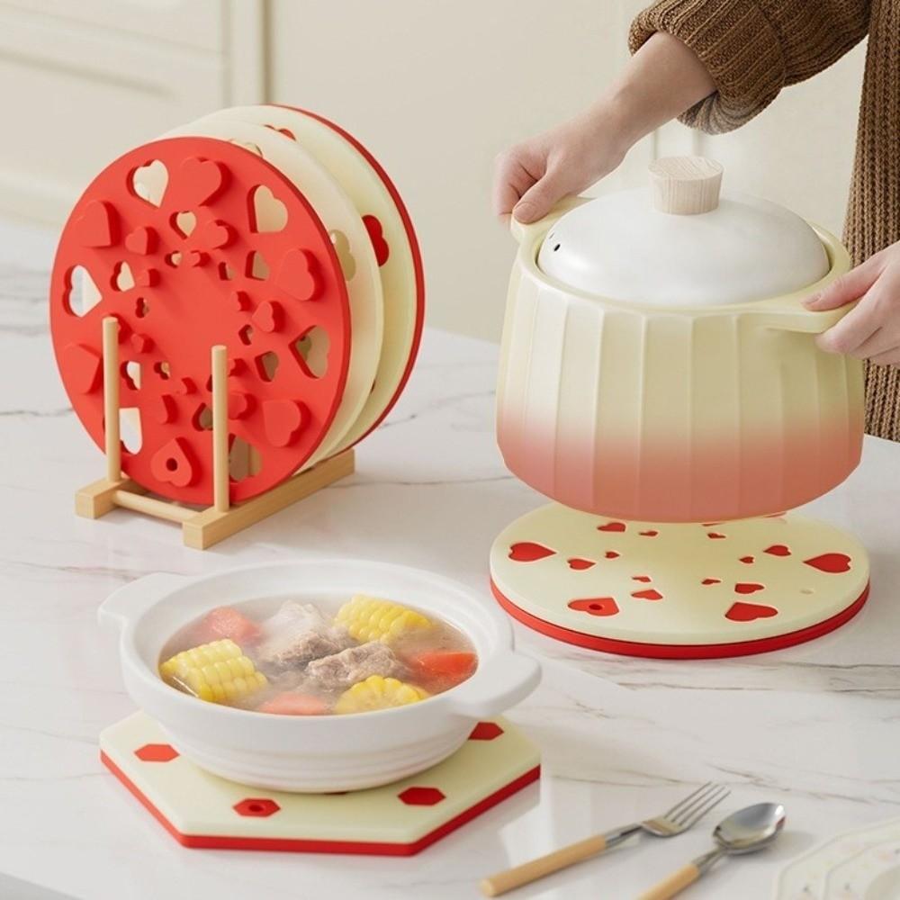 Non-Slip Oil-Resistant Place Mat Anti-scalding Pot Lid Storage Mat Pot Holder  Home Organizer