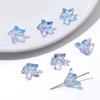 ZW52 20pcs 10x13mm Colorful Lily Cute Flower Glass Bead Charm Handmade Diy Earrings Necklace Bracelet Jewelry Accessories