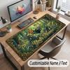 Mushroom Forest Theme Customized Mouse Pad Personalized Print Name Text Desk Mat For Home Office Table Decor