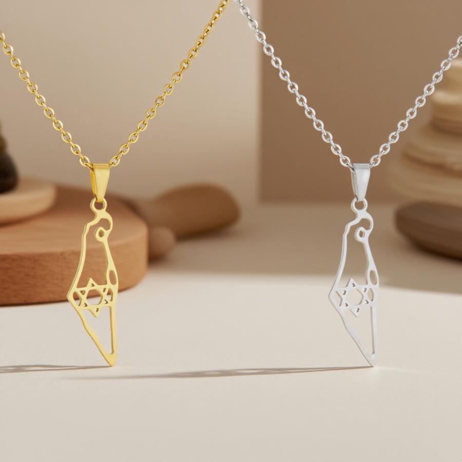 Stainless Steel Star of David Necklace Pendant