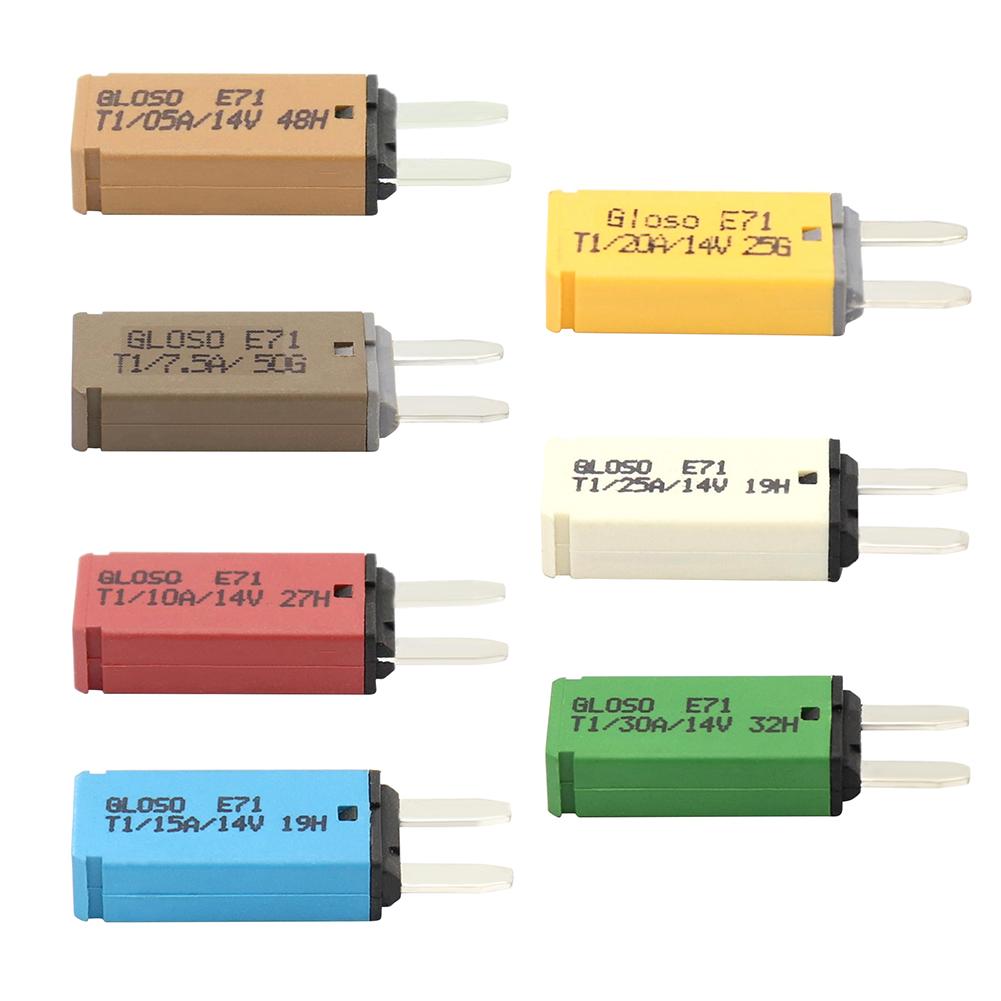 Mini Circuit Breaker Blade Fuse DC 14V Automatic Reset ATM Circuit Breaker Blade Fuse for Car Motorcycle Truck Boat Marine Circuit Breaker 6