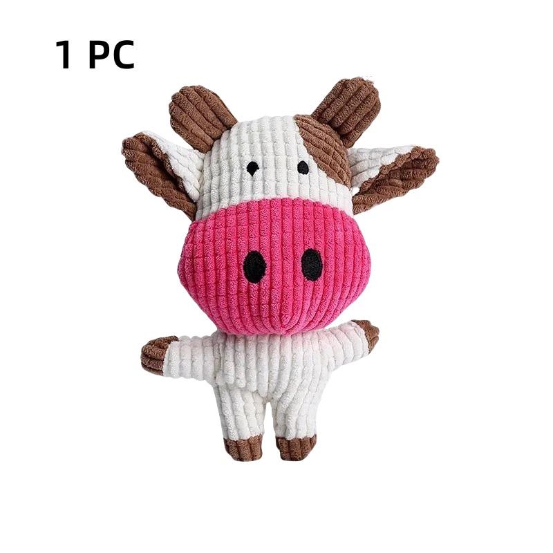 

Cute Plush Pet Toys Cow Animal Plush Toys for Dog and Cat Interactive Plush Dog Toys Durable Puppy teething chewing Toys