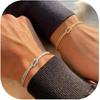 KOHOTA Silber Gold Armbänder für Damen Trendiges Armband-Set Anlaufgeschützt