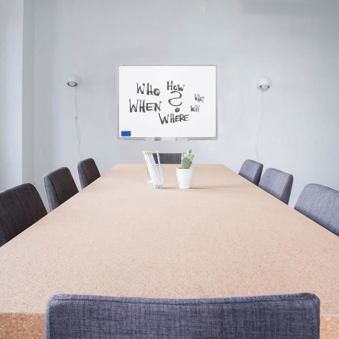 SPRINGOS® Tableau Blanc Magnétique 90x60 cm