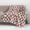 Checker Board Lattice Throw Blanket, Blue, Yellow, Green Pattern for Kids, Boys, Girls, Bed, Couch, Sofa, Soft, Birthday Gift