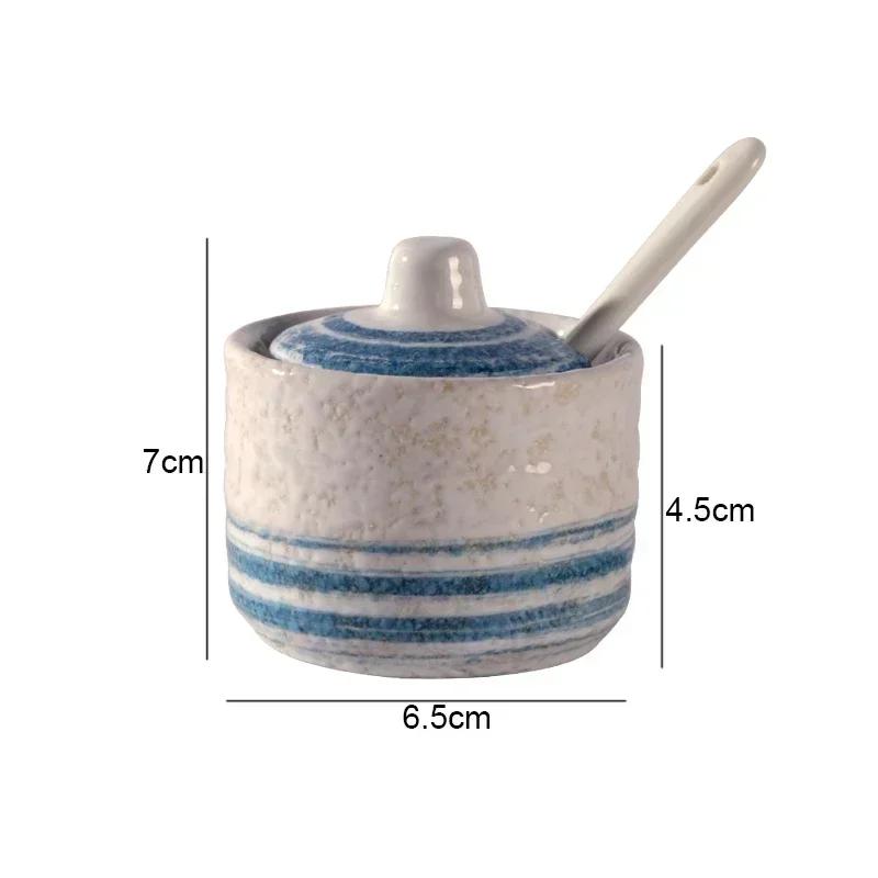 Retro Ceramic Seasoning Jars Salt and Pepper Shakers Kitchen Spice Tools Spice Organizer Jars Seasoning Box Kitchen Accessories
