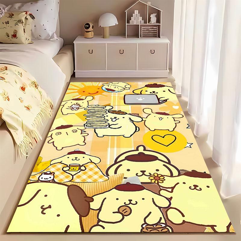 Cute Yellow Cartoon Dogs Pattern suitable as a non-slip mat for the living room or bedroom sofa