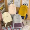 Schoolbag Korean version of dopamine contrasting backpack junior high school girls college wind lightweight student schoolbag versatile commuter