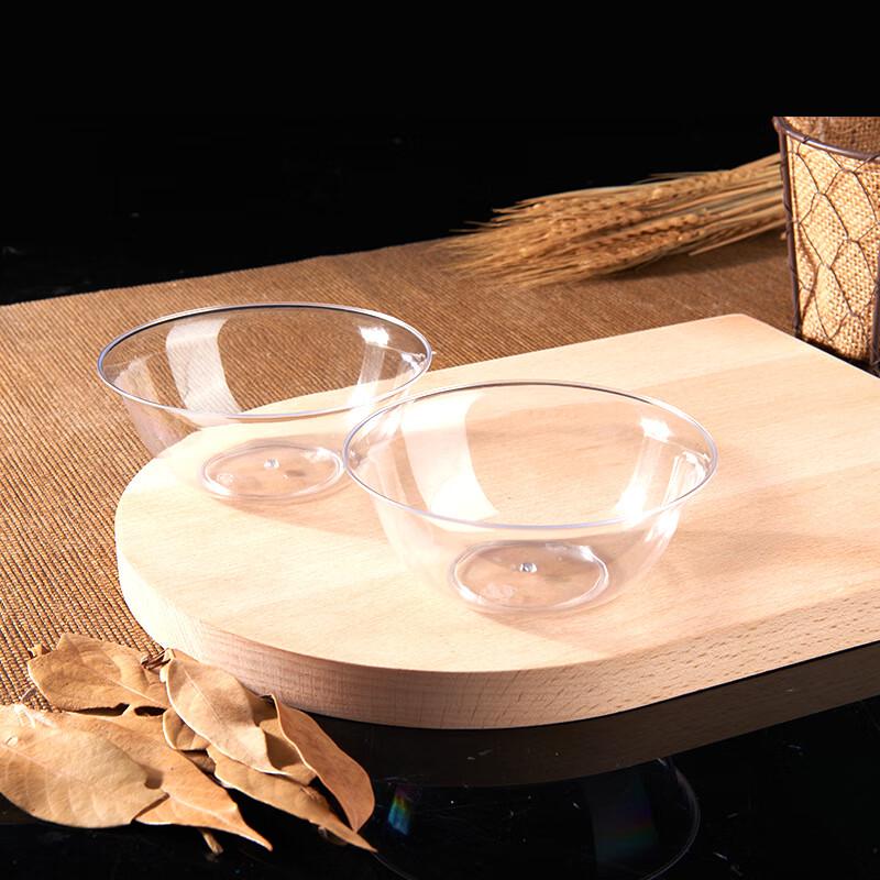 

Chang Baosen 300ml Thickened Transparent Disposable Plastic Bowls, 100-count