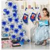 8pcs Gold/Silve Christmas Flower Pink/Blue Christmas Tree Toppers Christmas Tree Flowers Snowflake like