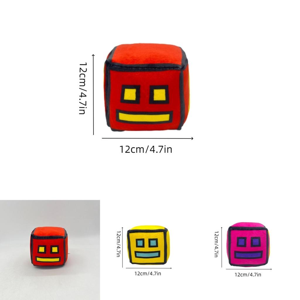 Süßes kurzes Plüsch-Geometry Dash-Spielzeug für Kinder in verschiedenen Farben!