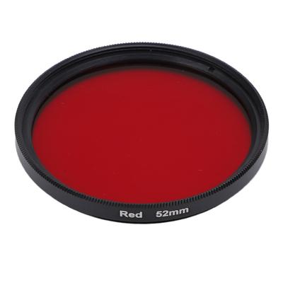 Filtro Obiettivo Fotocamera Filettato Filtro Colore Rosso Pieno Vetro Ottico per Obiettivo Fotocamera Nikon 52mm