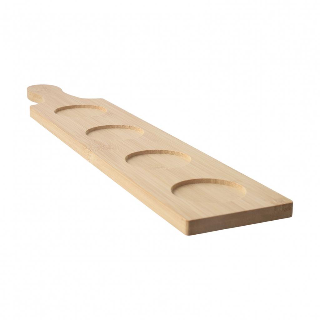 Sturdy Wood Serving Tray for Small Capacity Glasses Easy Maintenance