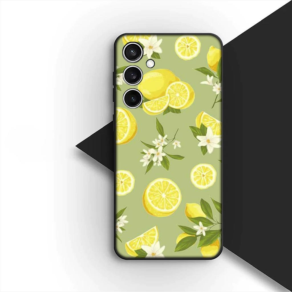 Cover for Samsung Galaxy A35 A36 A55 A26 A05 A06 A14 A50 A51 A53 A54 A12 A13 A23 Phone Case Mediterranean Lemon fruit Summer