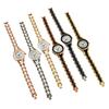 Ladies Quartz Watch Round Band Wristwatch Strap Analog Watch Contrasting Color Dial Slim Women Bracelet Gift