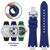 Für MAURICE LACROIX AIKON Gummiarmband-Steg AI6008 6038 6007 Armband Schnellverschluss Metall Stahlkopf Silikon Uhrenarmband