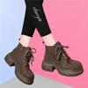 Fleece Martin boots autumn and winter new casual thick-soled heightening short boots beaded versatile thermal cotton shoes boots women