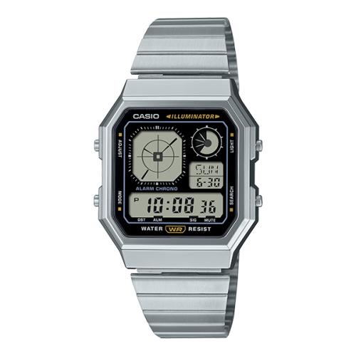 [Casio] Casio Retro LC Analog Gadget Digital Watch A-130WE-1ADF FREE