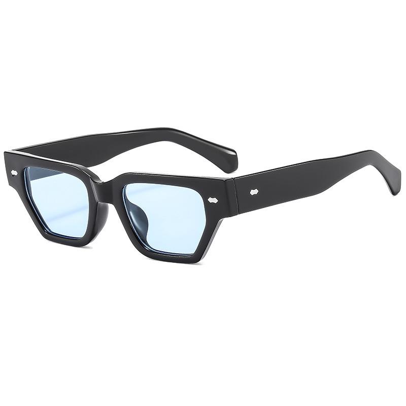 European and American square small frame rice nail sunglasses men's advanced sense ins trendy street sunglasses women's sunshade glasses