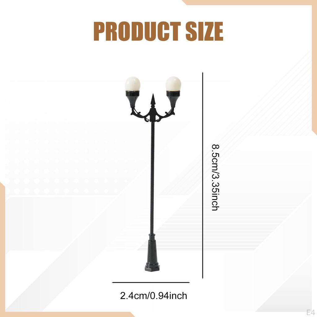 DIY Accessory Set in HO Scale (1:100 Scale), Miniature Street Lamp Model, Railway for Interior