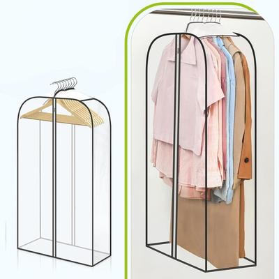 Hängende Kleidersack Staubdichter Kleiderbeutel Transparenter Anzugbeutel mit Seitenreißverschluss Kleiderbeutel