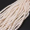 1String, White Near Round Pearl 9-10mm, Fashion Women Natural Freshwater Pearl Beads for Jewelry Making DIY Crafts, Luxury Bulk Gifts 36cm