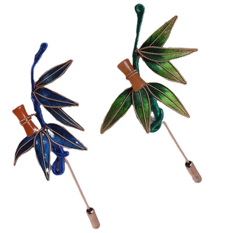 Original Handmade Intangible Cultural Heritage Filament Leaf Edelweiss Brooch Antique Hanfu Accessories Classical Silk Brooch Jewelry