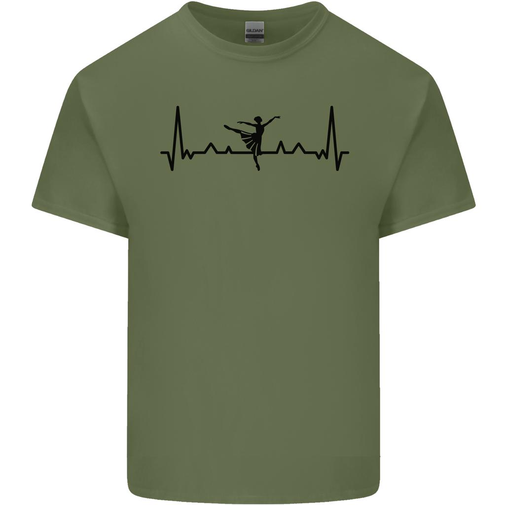 Ballet Dancer ECG Dancing Ballerina Pulse Unisexs Light Cotton TShirt