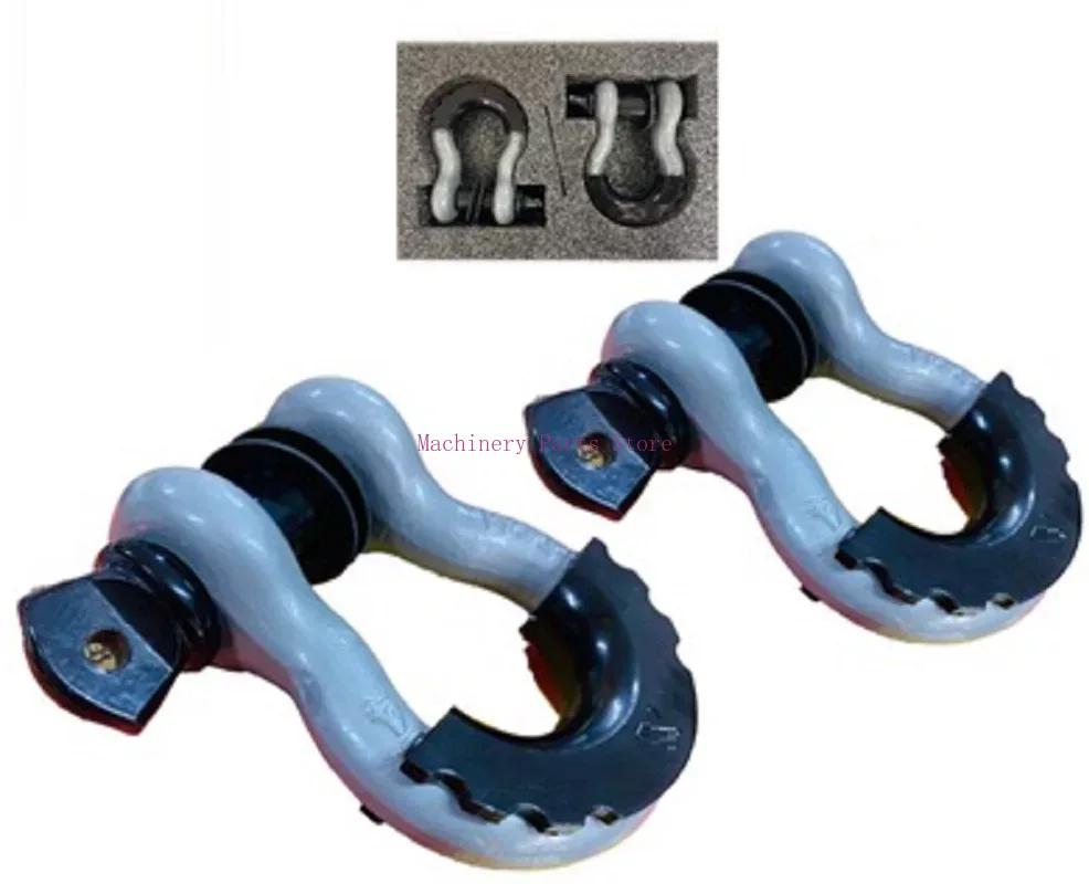 3/4 Zoll, 2 Stück, 19 Tonnen, U-Typ, robust, gesenkgeschmiedet, D-Ring-Schäkel, U-Haken, Schlaufenhaken, Anhängerseil, Auto, SUV, Modifikation