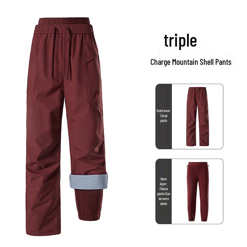 Women`s 3-in-1 Windproof Waterproof Fleece-Lined Hiking