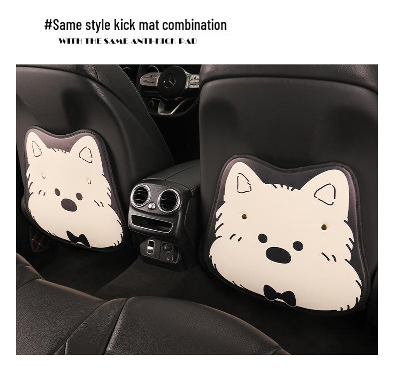 West Highland Cartoon Ladies Car Seat Cushion for Volkswagen Golf, Sagitar, Tayron, and T-Roc - All Seasons.