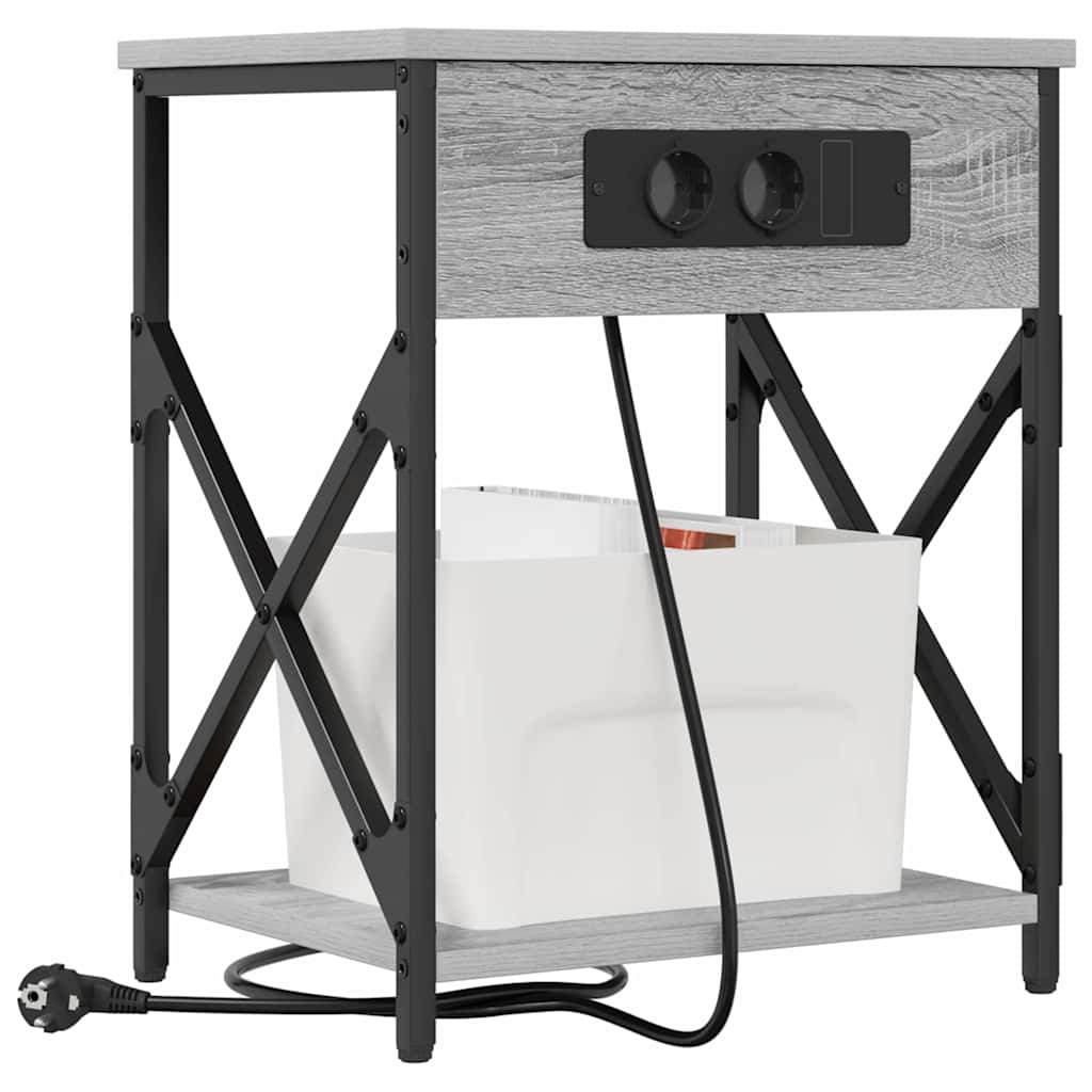 Nightstand Set (2 pcs) Grey Sonoma 41 x 31 x 51 cm Particleboard