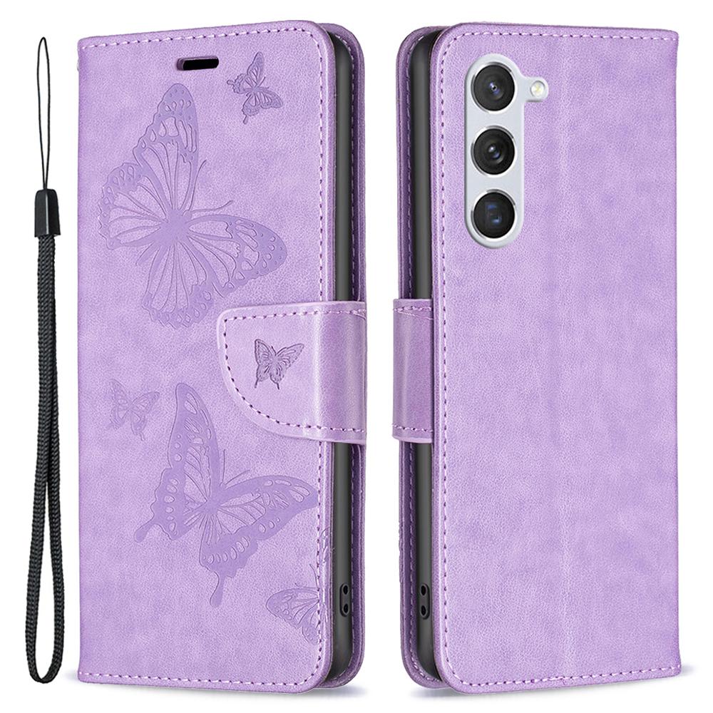 For Samsung Galaxy S25/S24 Phone Case Butterfly Imprinted PU Leather Wallet Cover