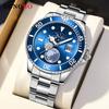 Longbo Men's Waterproof Luminous Steel Band Business Casual Watch