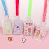 Creative Cartoon ID Card Holder with Lanyard - Cute, Transparent, and Waterproof for Students and Employees