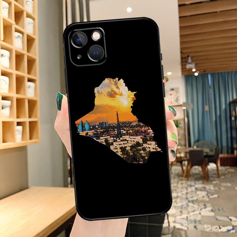 Irak Karten Handyhülle Für iPhone 16 17 Pro Max 15 14 13 11 12 Pro Max mini 15 16 Plus 16e 17 Air Hülle