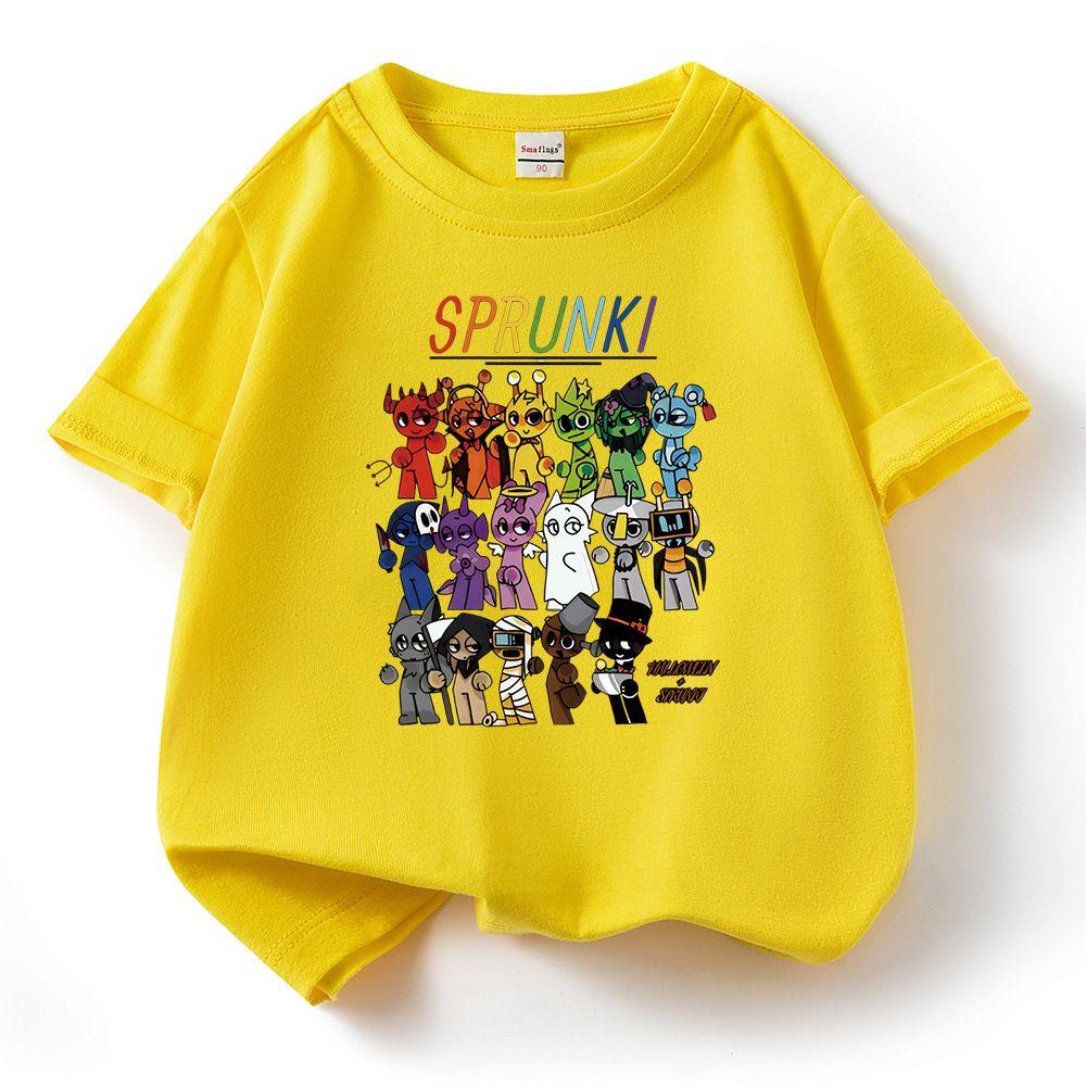 Sprunki Cartoon Print Pure Cotton Kids T-Shirt
