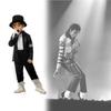 Michael Jackson Billie Jean Black Suit Dance Halloween Dress Up Costume Kids