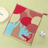 Abstract Art Animal Handkerchief Household Quick-drying Hand Towel 34*40cm Four-layer Cotton Hand Towel Kitchen Bathroom Towel