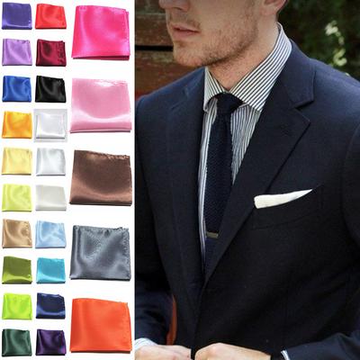 Férfi 20x20 cm-es dekor öltöny Hankies zsebtörölköző selyem szatén zseb négyzetes zsebkendő