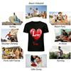 Vintage Heart Love You Print Couple Casual T-Shirt Pure cotton T-shirt