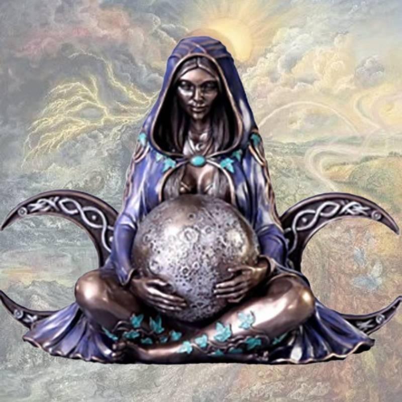 Synthetic Resin Earth Mother Art Statue Home Decoration Gift For Couples And Friends