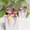 1 Paar Wassermelonen essende Figuren Paar Liebende Figuren Paar Miniatur Junge Mädchen Modell Prinzessin Fee Garten Auto Ornamente