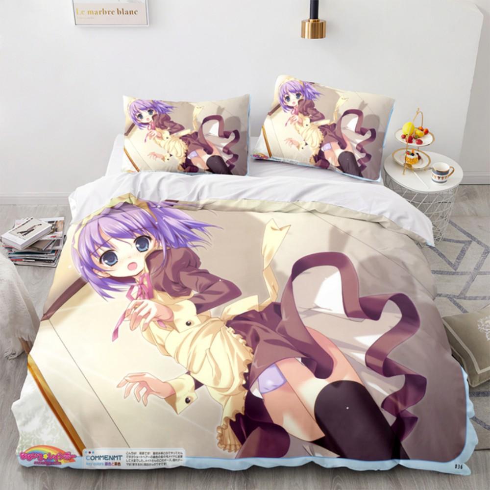 Anime Kotori Itsuka Cosplay Bedding Set Date Live Costume Duvet Cover Set Double King Twin Full Size Bed Linen Boys Adult Gift